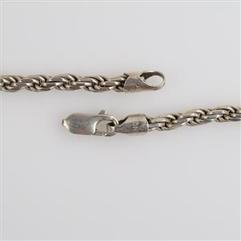 .800 Silver Rope Chain Necklace