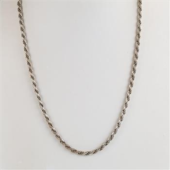 .800 Silver Rope Chain Necklace