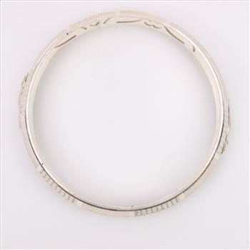 .800-.900 Silver Big Cat Bangle
