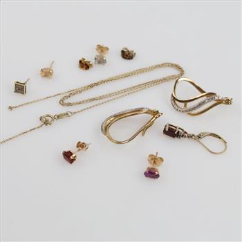 .800-.900 Silver Jewelry, 11 Pieces