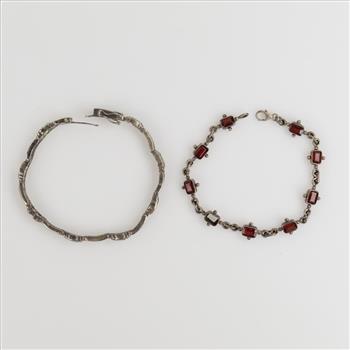 .800-.900 Silver Jewelry, 2 Pieces