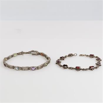.800-.900 Silver Jewelry, 2 Pieces