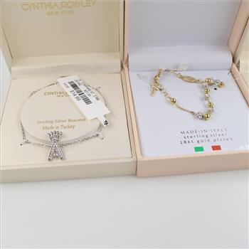 .800-.900 Silver Jewelry, 3 Pieces