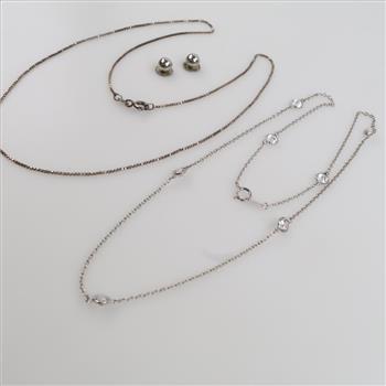 .800-.900 Silver Jewelry, 4 Pieces