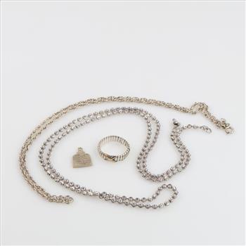 .800-.900 Silver Jewelry, 4 Pieces