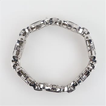 8.33cts TW Diamond 14kt White Gold Bracelet-Evaluated By Our Certified Gemologist-AGS/GIA