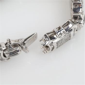 8.33cts TW Diamond 14kt White Gold Bracelet-Evaluated By Our Certified Gemologist-AGS/GIA