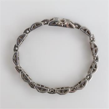 .850 Silver Clear Stone Bracelet