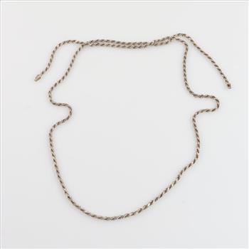 .870 Silver Twisted Rope Necklace