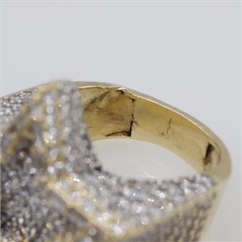8.72cts TW Diamond 14kt Gold Star Ring-Evaluated By Our Certified Gemologist-AGS/GIA