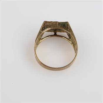 8kt Gold Letter G Signet Ring