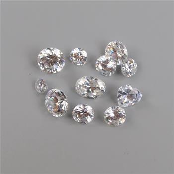 9+ Clear Faceted Loose Jewelry Craft Stones
