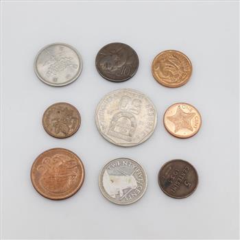 9 Foreign Coins