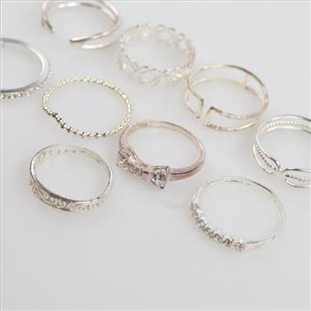 9 Sterling Silver Rings