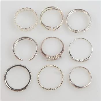 9 Sterling Silver Rings