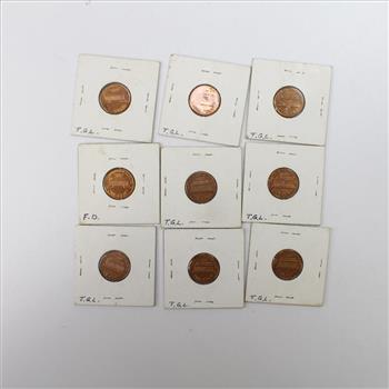 9 U.S. Lincoln Cents