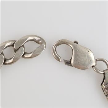 .900 Silver Curb Chain Bracelet