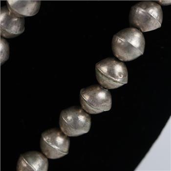 .900 Silver Pearls And Turquoise Necklace