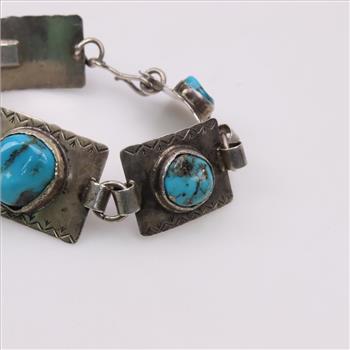 .900 Silver Turquoise Bracelet