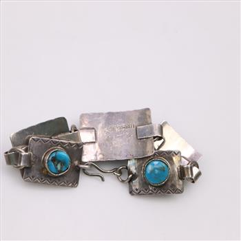 .900 Silver Turquoise Bracelet