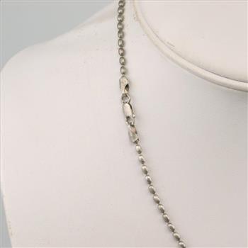 .900-.800 Silver Bead Chain Necklace