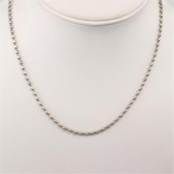 .900-.800 Silver Bead Chain Necklace