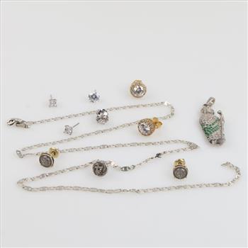 .900-.800 Silver Jewelry, 11 Pieces