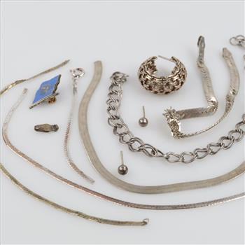 .900-.800 Silver Jewelry, 11 Pieces