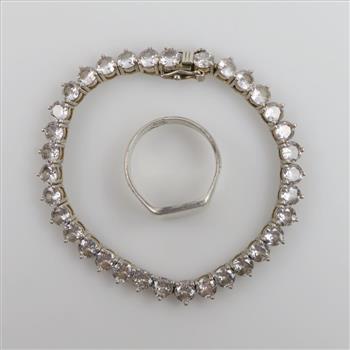 .900-.800 Silver Jewelry, 2 Pieces