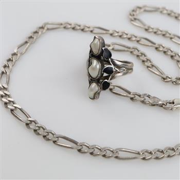 .900-.800 Silver Jewelry, 2 Pieces