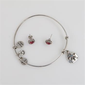 .900-.800 Silver Jewelry, 3 Pieces