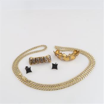 .900-.800 Silver Jewelry, 5 Pieces