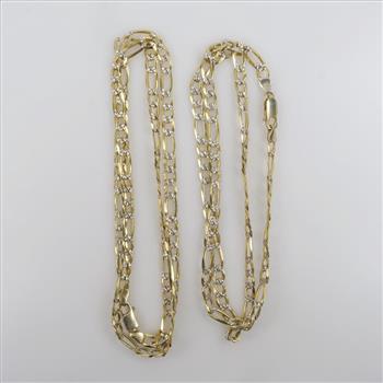 .900-.800 Silver Necklaces, 2 Pieces