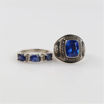 .900-.800 Silver Rings, 2 Pieces