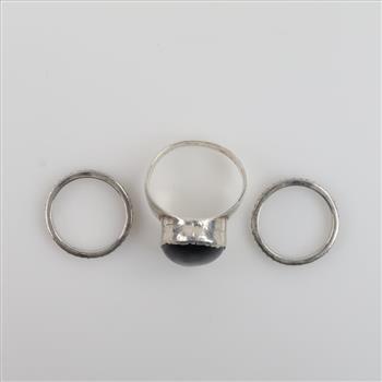 .900-.800 Silver Rings, 3 Pieces