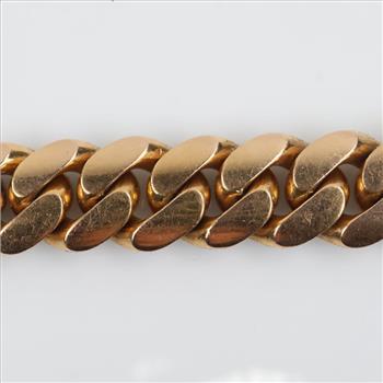 94.34ctTW Diamond 14kt Gold Curb Link Chain Necklace - Evaluated By Our Certified Gemologist-AGS/GIA