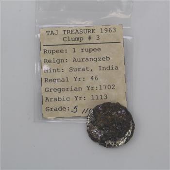 .963 Silver Rupee Shipwreck Coin With COA Taj Mahal Sunken Treasure