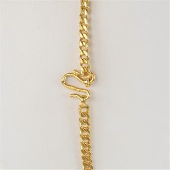 .999 Gold Curb Link Necklace-Evaluated By Our Certified Gemologist-AGS/GIA