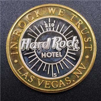 .999 Silver And Brass Hardrock Hotel Gaming Token