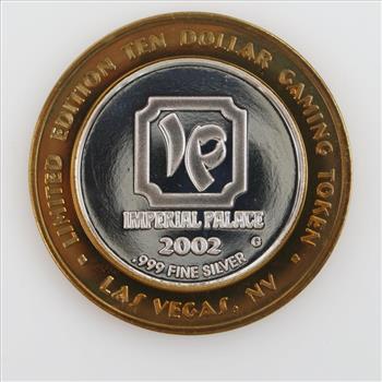 .999 Silver And Brass Imperial Palace Gaming Token