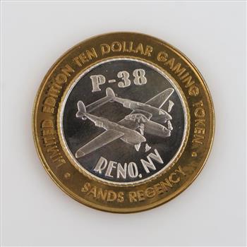 .999 Silver And Brass The Sands Regency Gaming Token