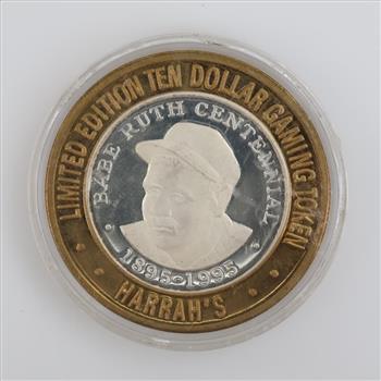 .999 Silver & Brass Harrah's Gaming Token