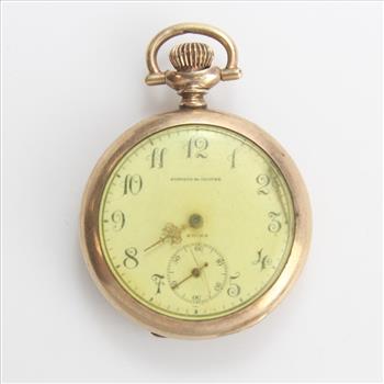 9kt GF Stetson And Crouse Pocket Watch