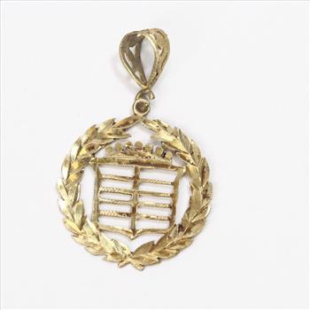 9kt Gold 2.7g Cadillac Logo Pendant