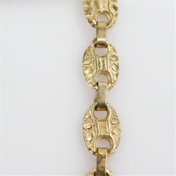 9kt Gold Anchor Chain Name Plate Bracelet