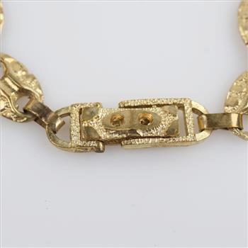 9kt Gold Anchor Chain Name Plate Bracelet