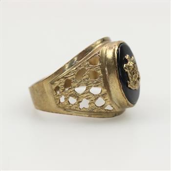 9kt Gold Black Onyx Ring
