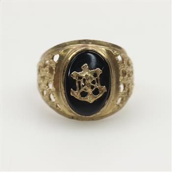9kt Gold Black Onyx Ring