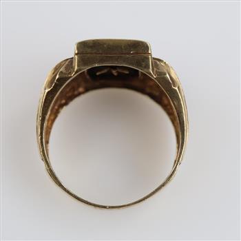 9kt Gold Black Stone Eagle Ring