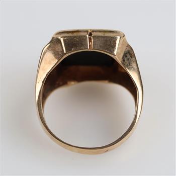 9kt Gold Black Stone Ring